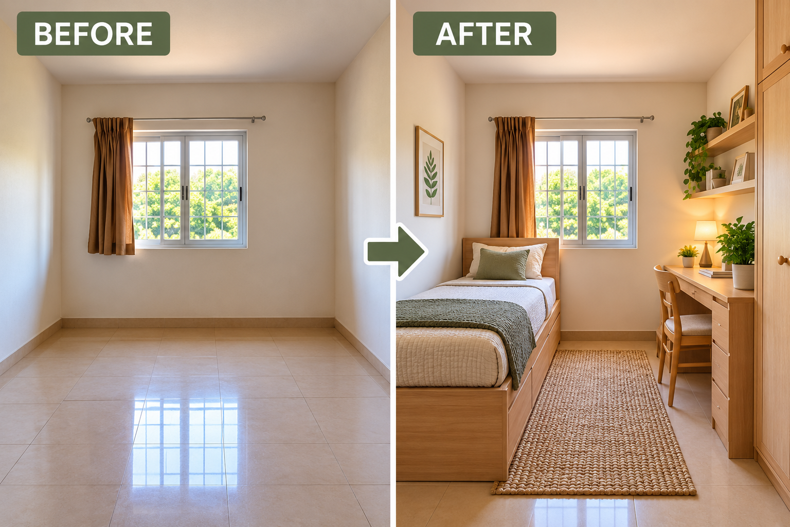 10 Practical Ways to Make a Small Bedroom Feel Bigger - Nest & Nook
